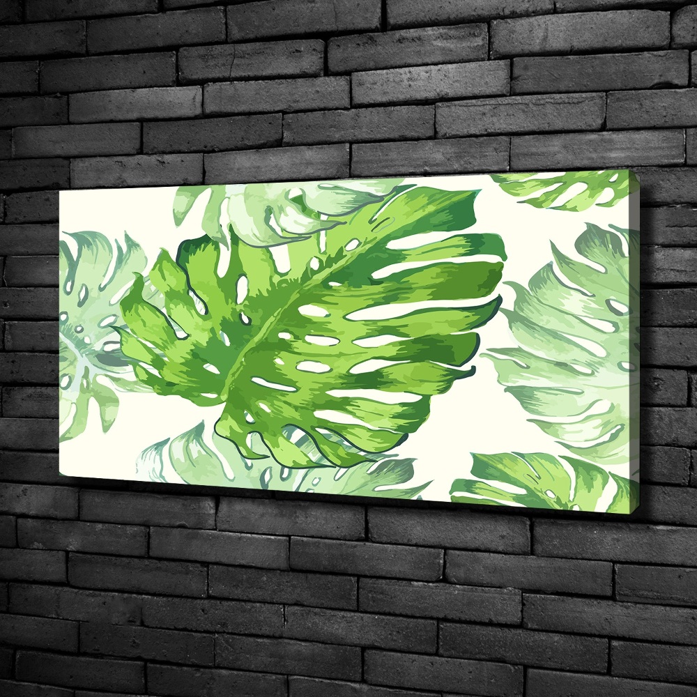 Canvas wall art Tropical leaves