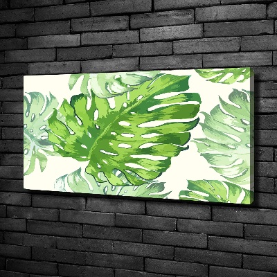 Canvas wall art Tropical leaves