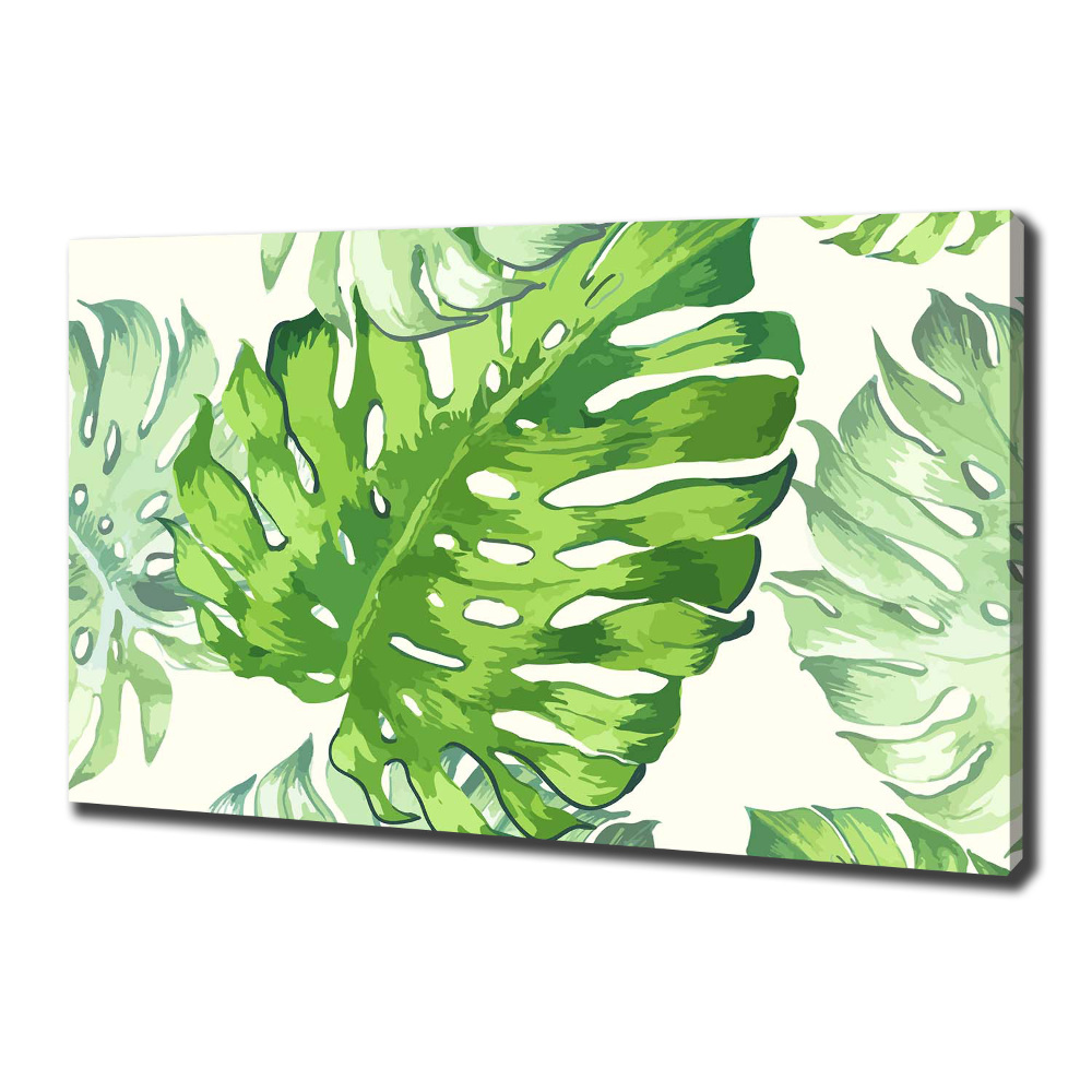 Canvas wall art Tropical leaves