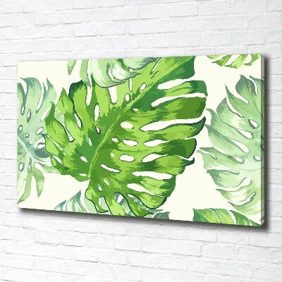 Canvas wall art Tropical leaves