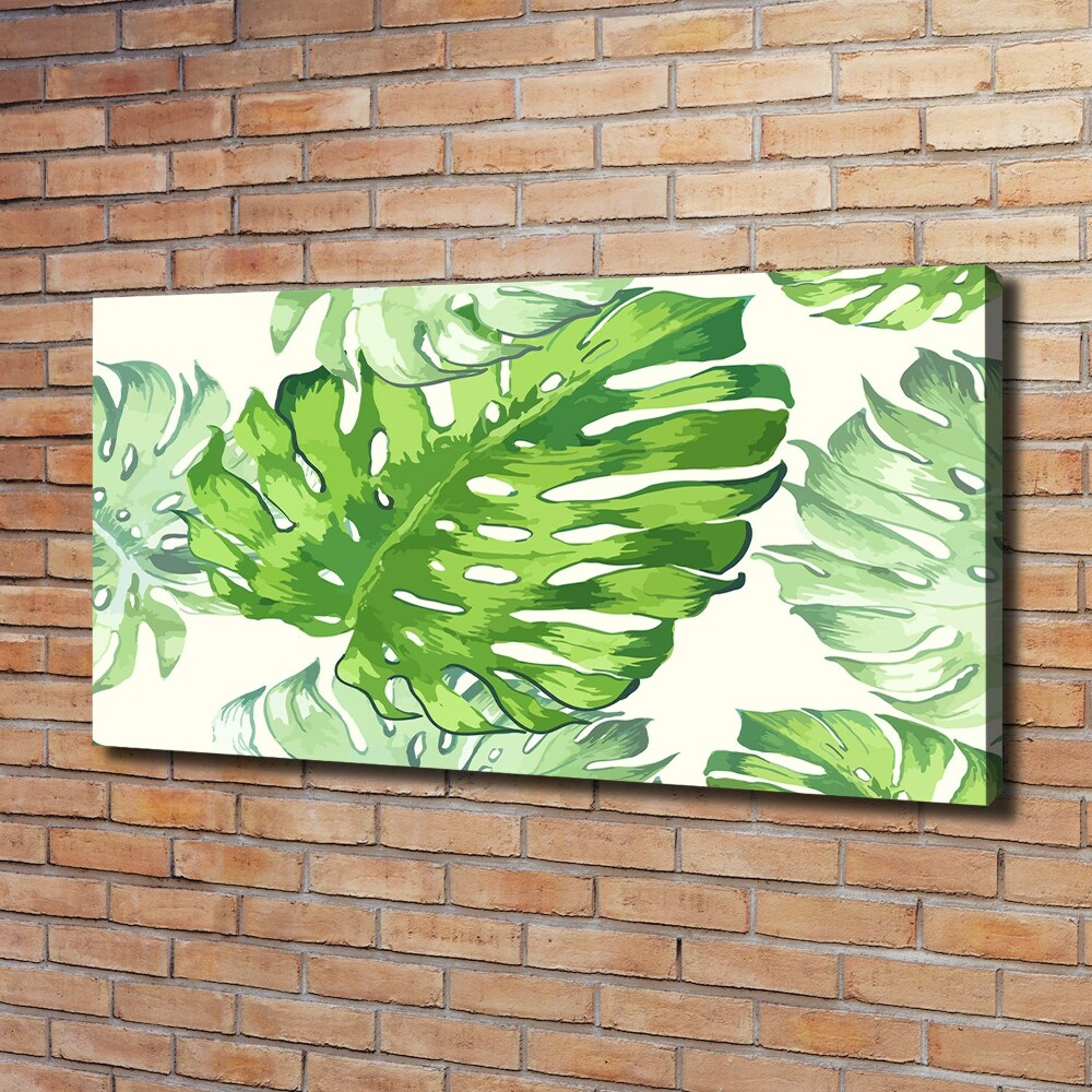 Canvas wall art Tropical leaves