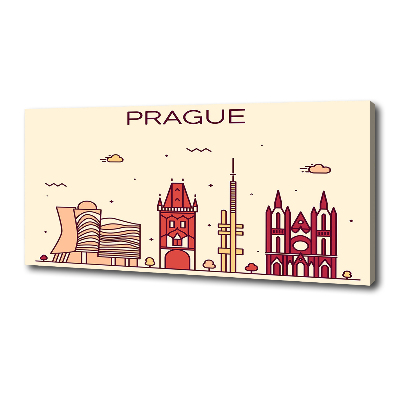 Canvas wall art Prague buildings