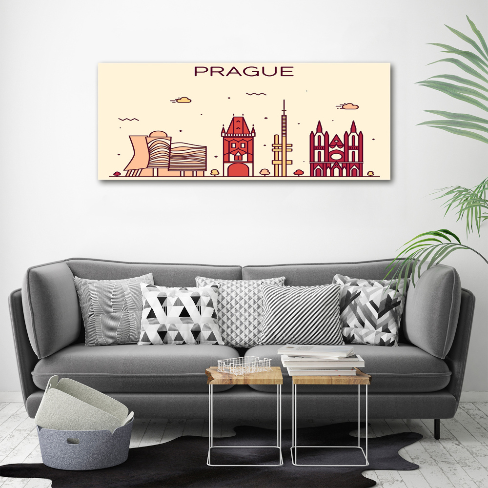 Canvas wall art Prague buildings