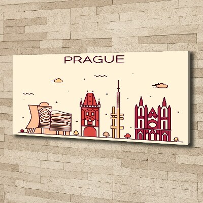 Canvas wall art Prague buildings