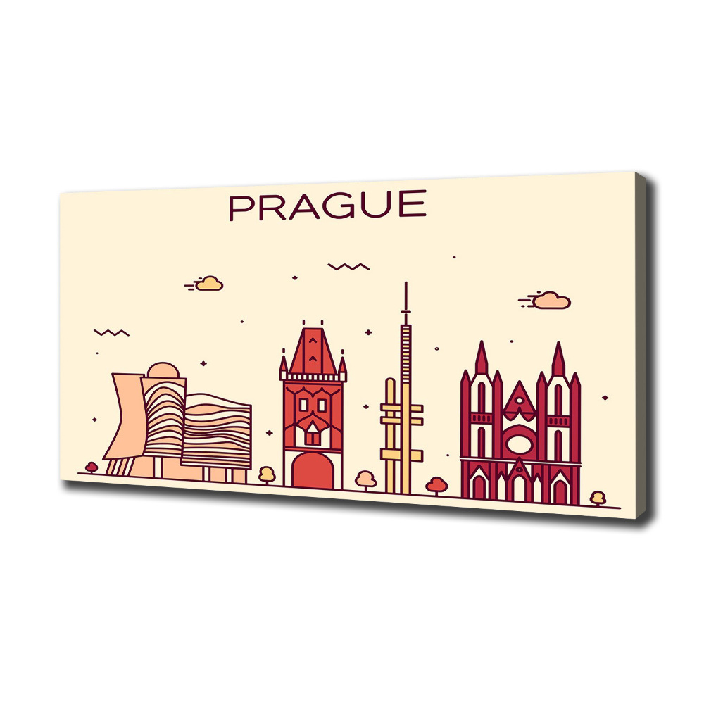 Canvas wall art Prague buildings