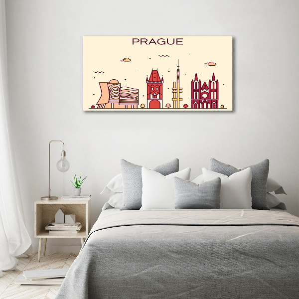 Canvas wall art Prague buildings