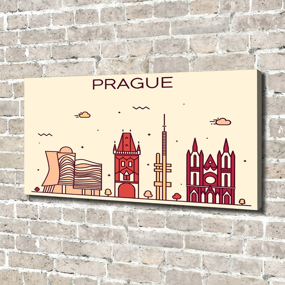 Canvas wall art Prague buildings