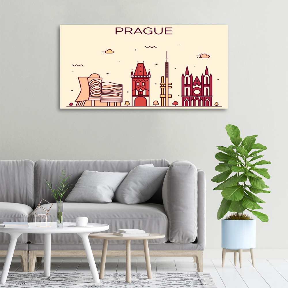 Canvas wall art Prague buildings