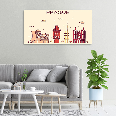 Canvas wall art Prague buildings