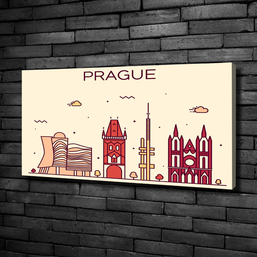 Canvas wall art Prague buildings