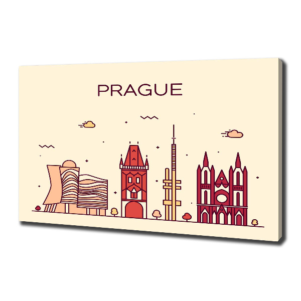 Canvas wall art Prague buildings