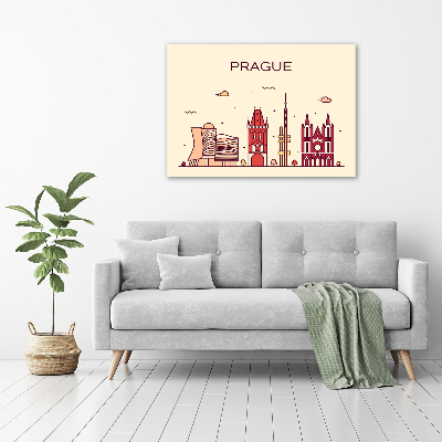 Canvas wall art Prague buildings