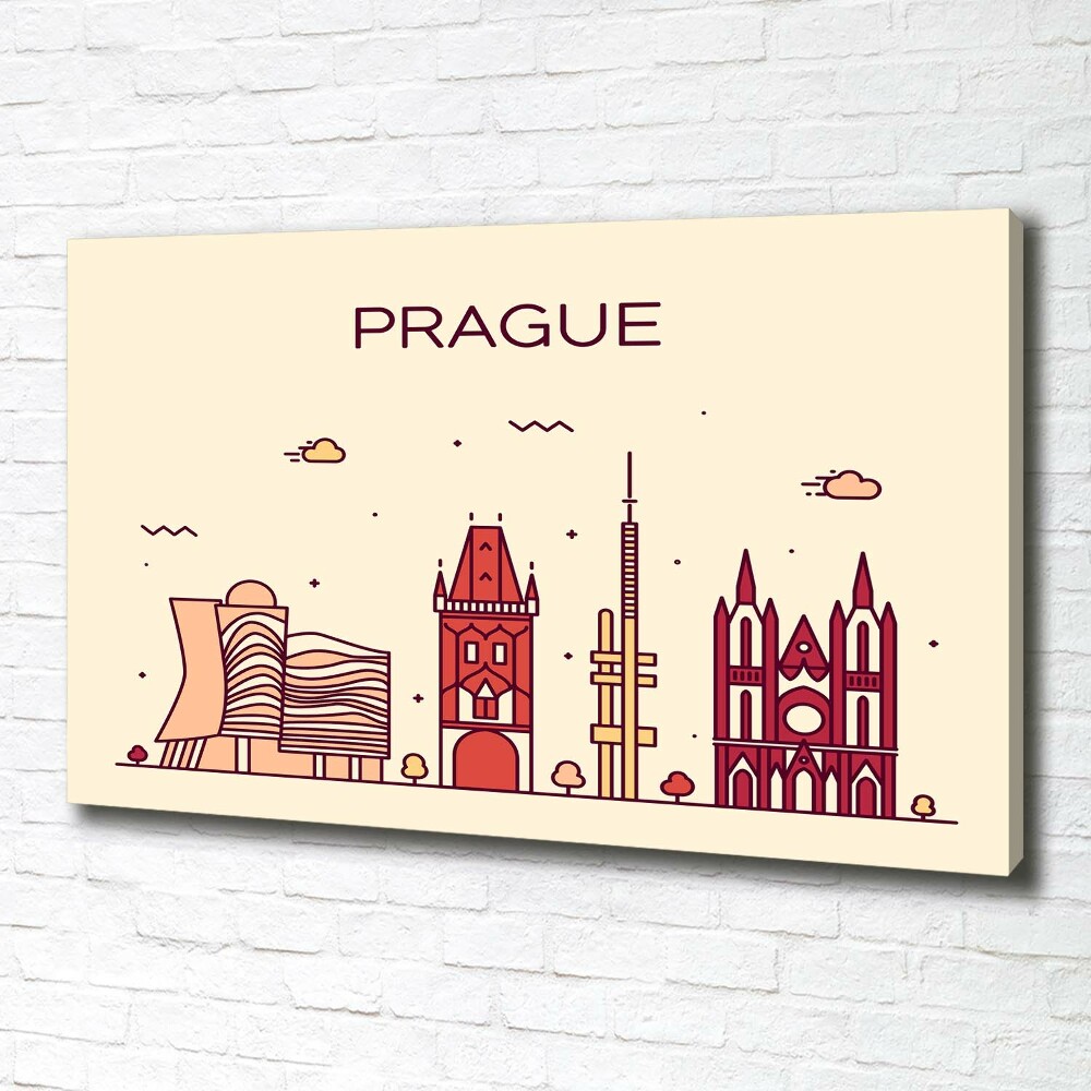 Canvas wall art Prague buildings