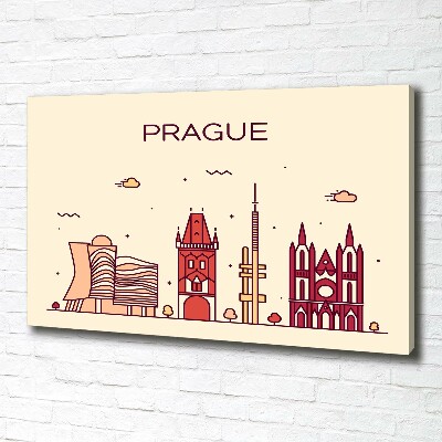 Canvas wall art Prague buildings