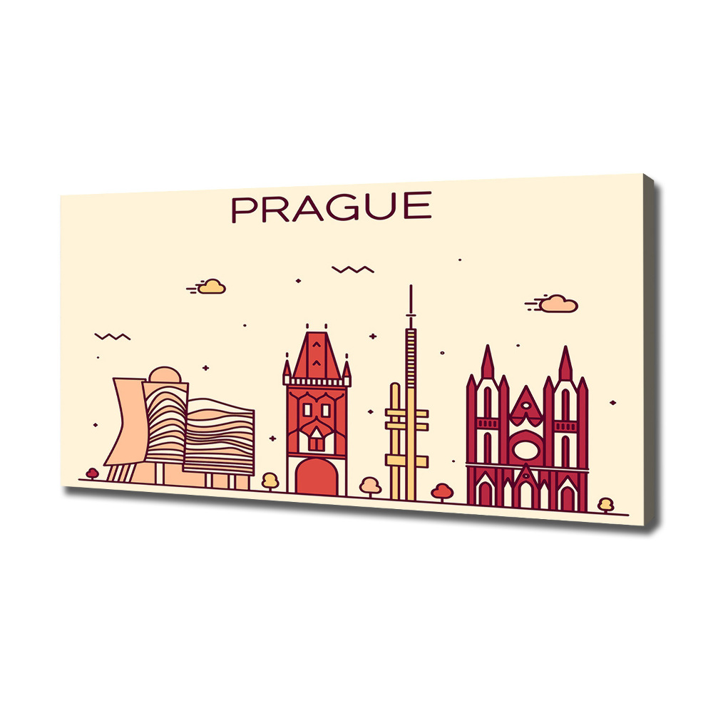 Canvas wall art Prague buildings