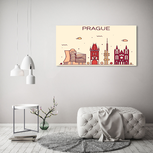 Canvas wall art Prague buildings