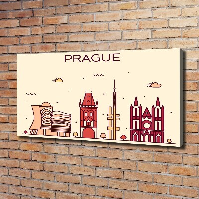 Canvas wall art Prague buildings