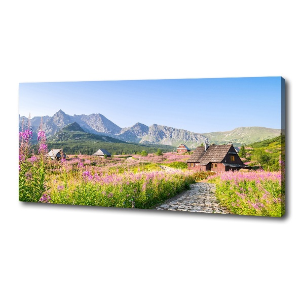 Canvas wall art Chatts in the mountains