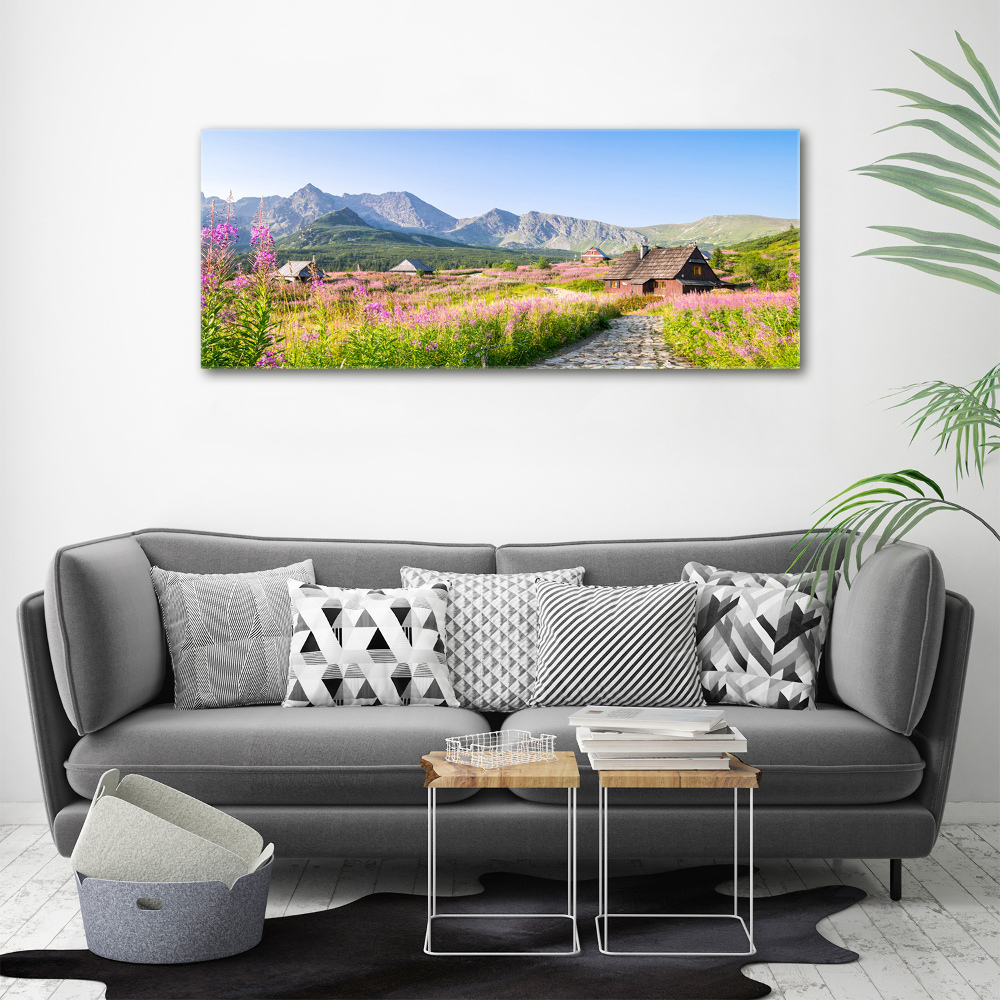 Canvas wall art Chatts in the mountains