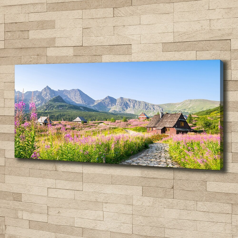 Canvas wall art Chatts in the mountains