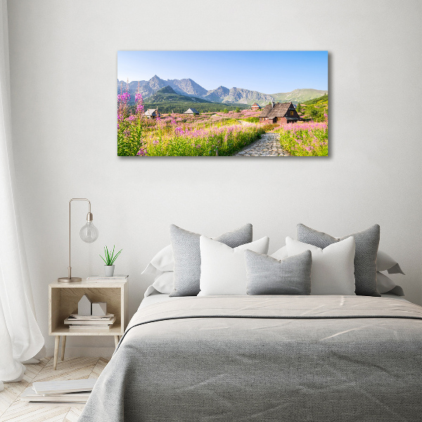 Canvas wall art Chatts in the mountains