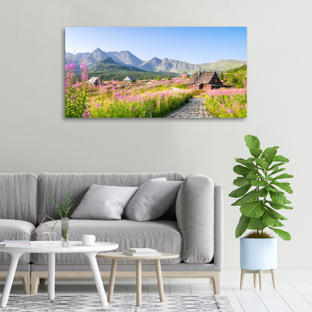 Canvas wall art Chatts in the mountains