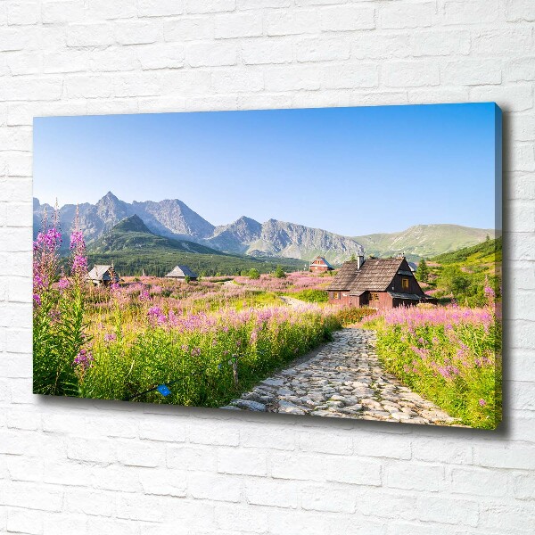 Canvas wall art Chatts in the mountains