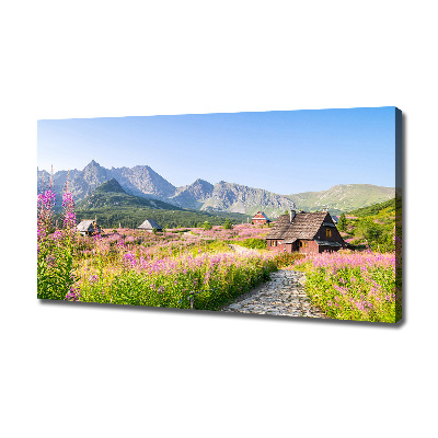 Canvas wall art Chatts in the mountains