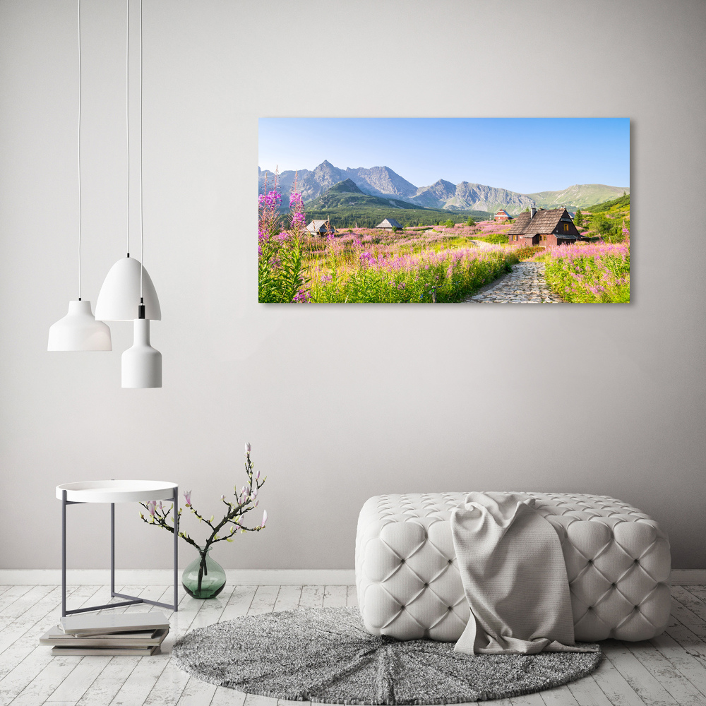 Canvas wall art Chatts in the mountains