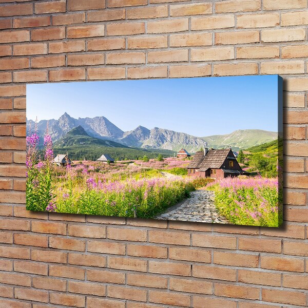 Canvas wall art Chatts in the mountains