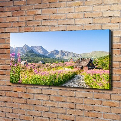 Canvas wall art Chatts in the mountains