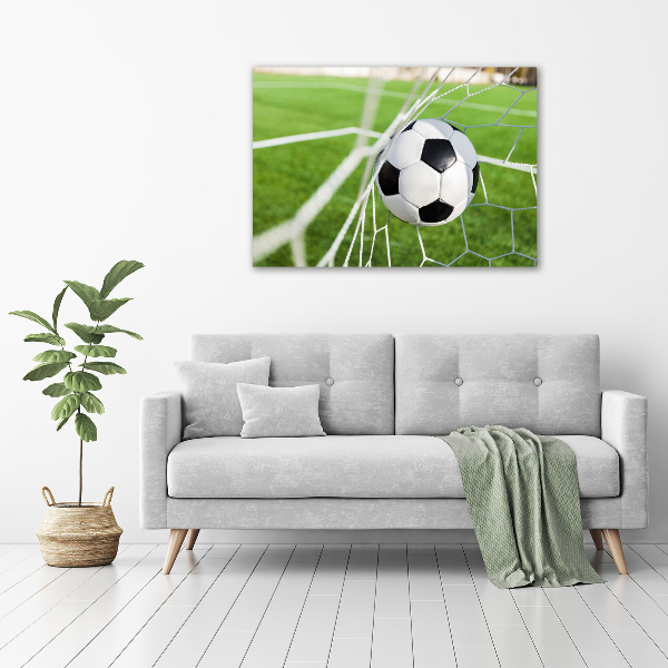 Canvas wall art Ball in the goal