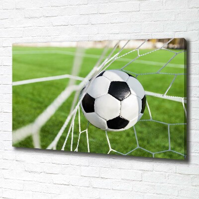 Canvas wall art Ball in the goal