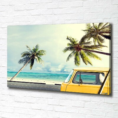 Canvas wall art Beach van