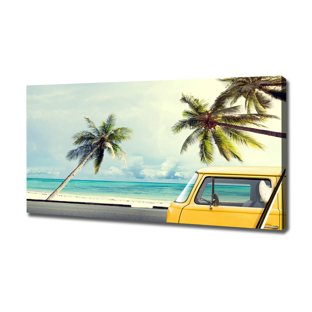 Canvas wall art Beach van