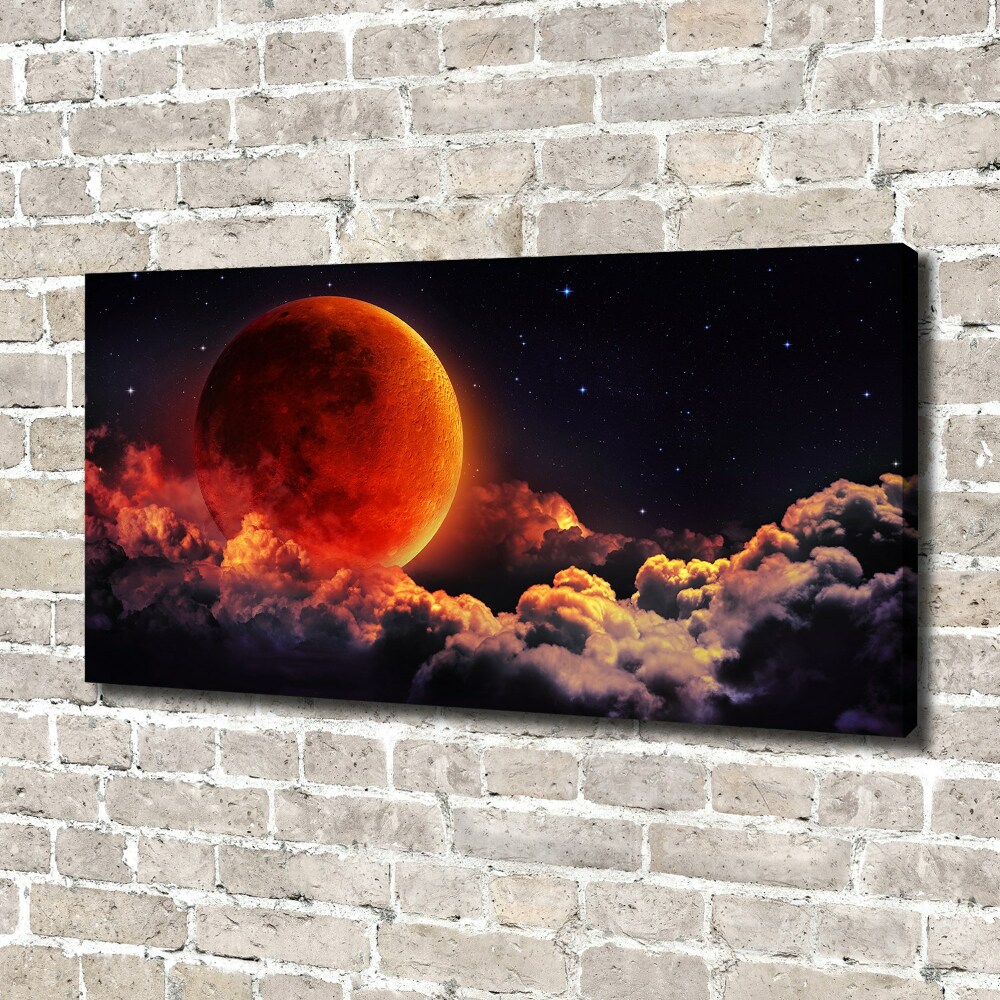 Canvas wall art Moon eclipse