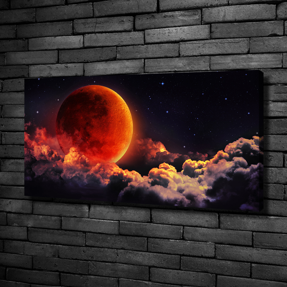 Canvas wall art Moon eclipse