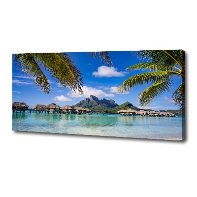 Canvas wall art Palms on Bora Bora