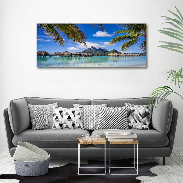 Canvas wall art Palms on Bora Bora