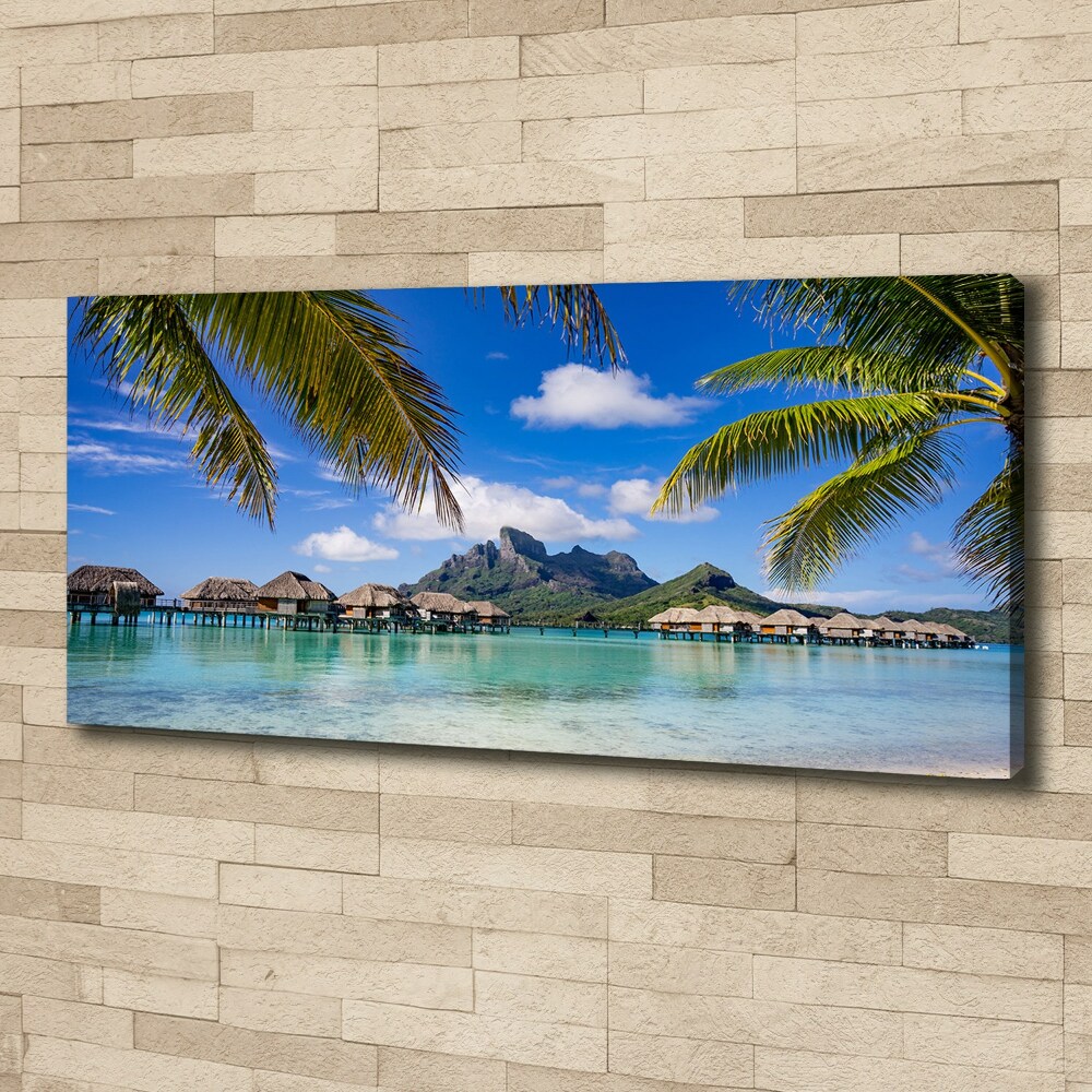 Canvas wall art Palms on Bora Bora