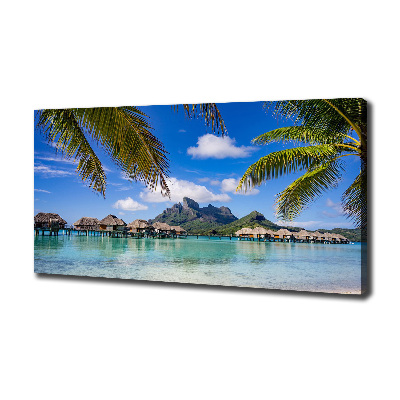 Canvas wall art Palms on Bora Bora