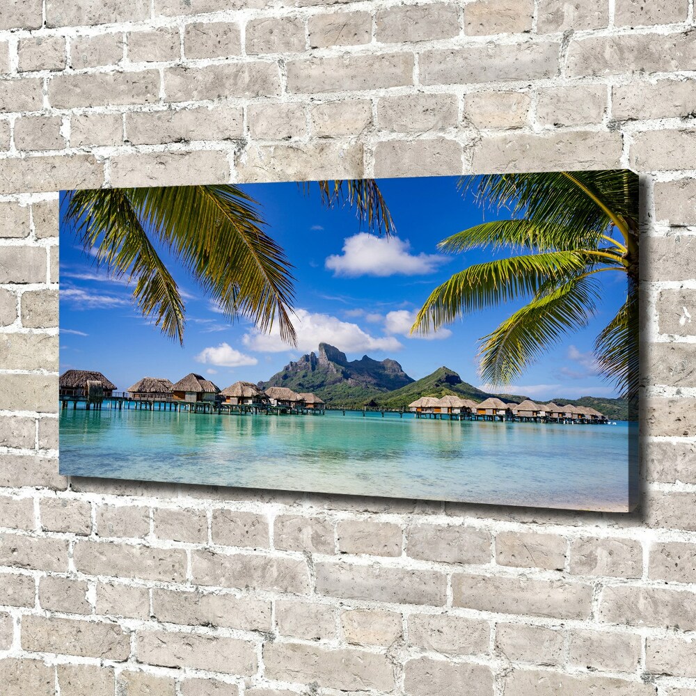 Canvas wall art Palms on Bora Bora