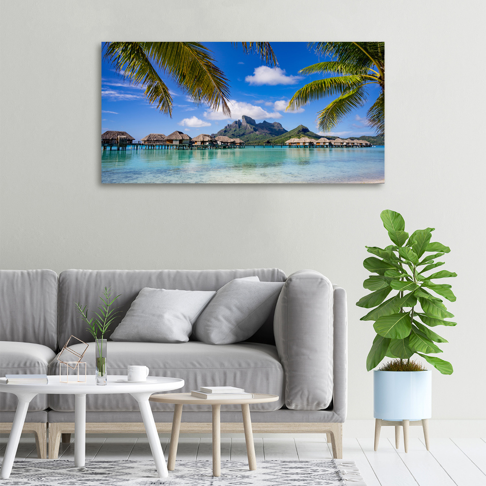 Canvas wall art Palms on Bora Bora