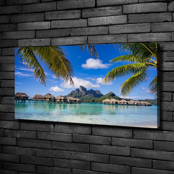 Canvas wall art Palms on Bora Bora