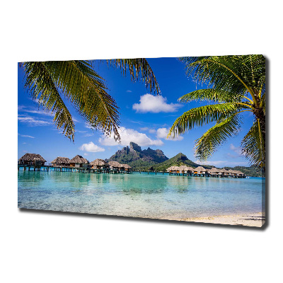 Canvas wall art Palms on Bora Bora