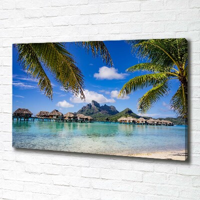 Canvas wall art Palms on Bora Bora