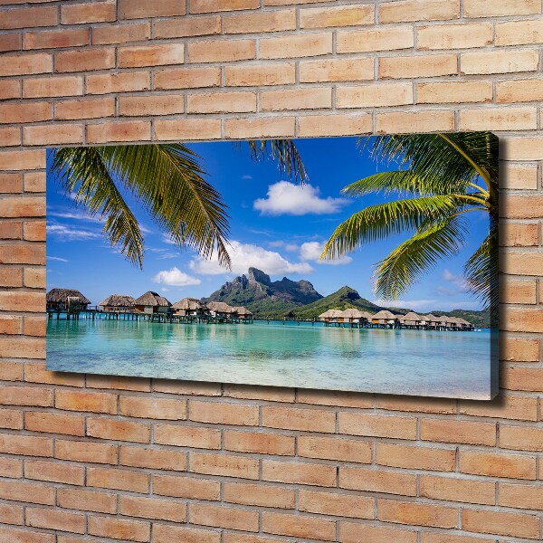 Canvas wall art Palms on Bora Bora