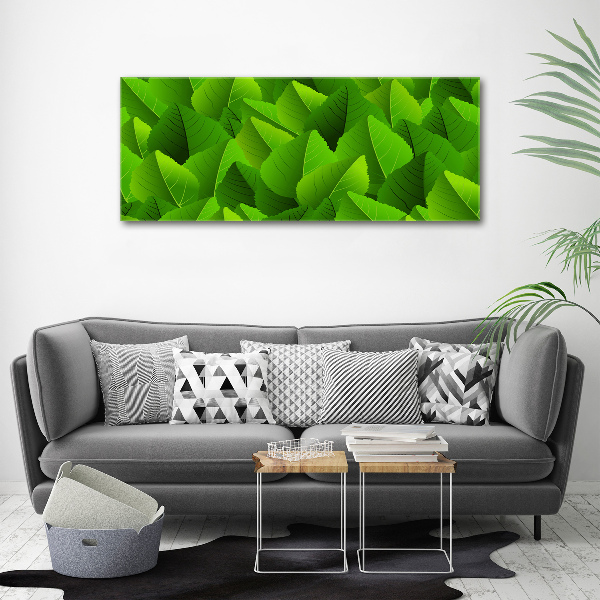 Canvas wall art Green leaves