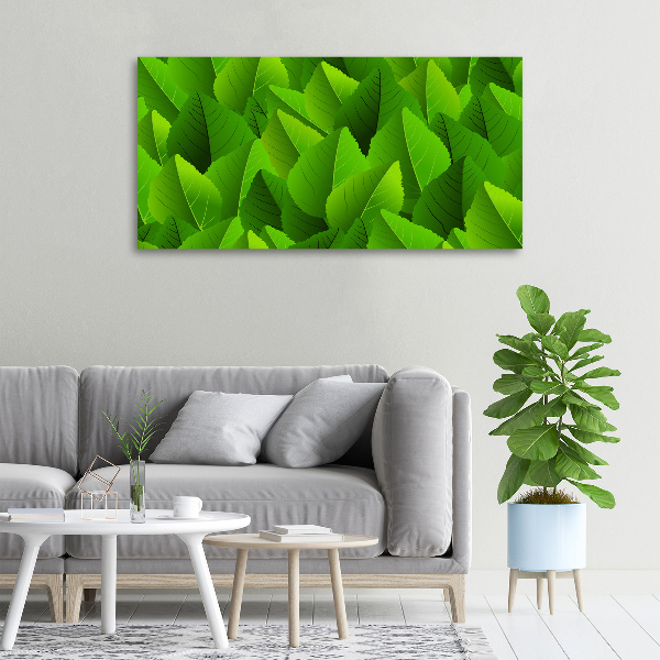 Canvas wall art Green leaves