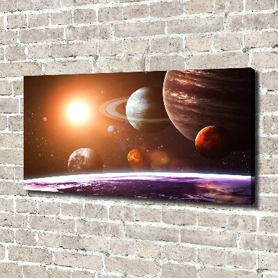 Canvas wall art Solar system